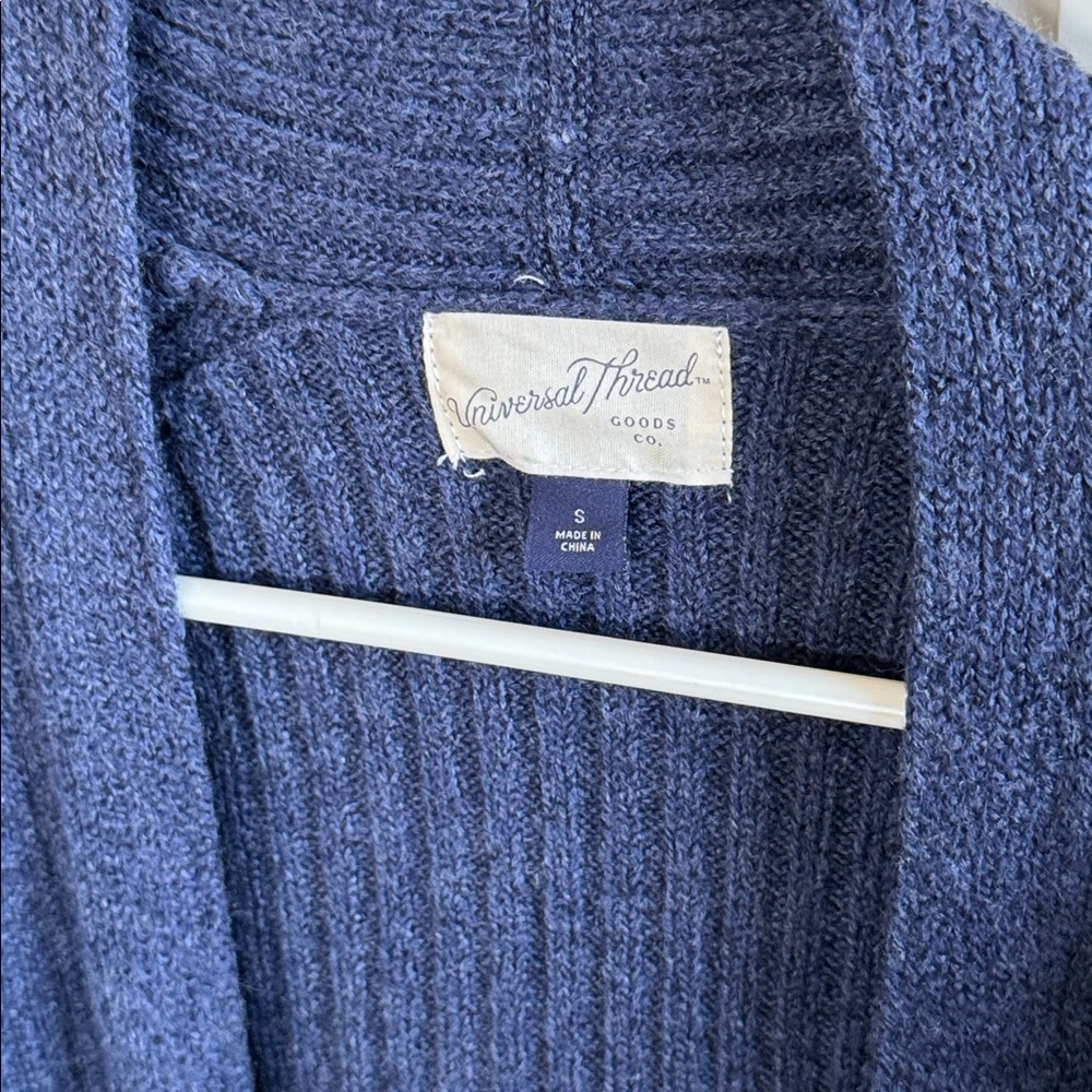 Universal Thread Deep Blue Ribbed Cardigan - Picture 6 of 8